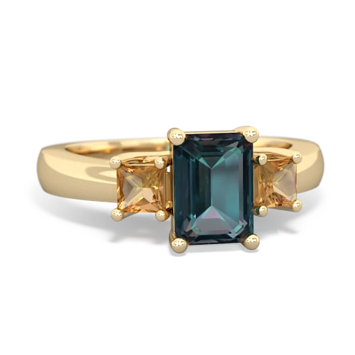 alexandrite-citrine timeless ring