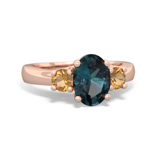 alexandrite-citrine timeless ring