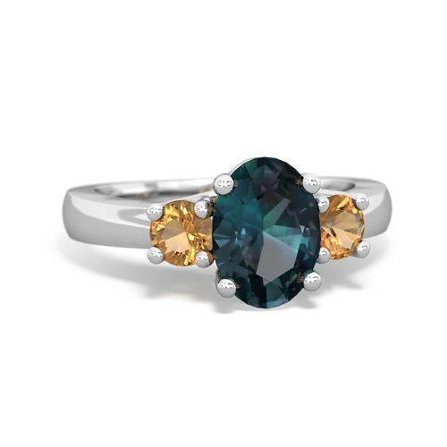 alexandrite-citrine timeless ring