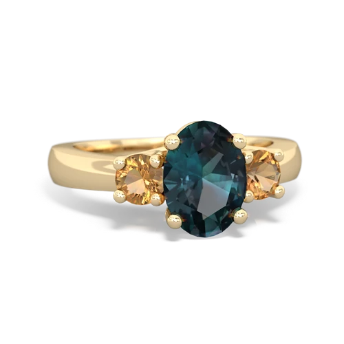 alexandrite-citrine timeless ring