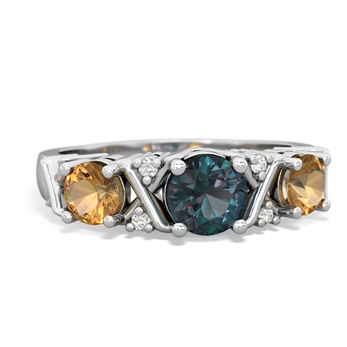 alexandrite-citrine timeless ring