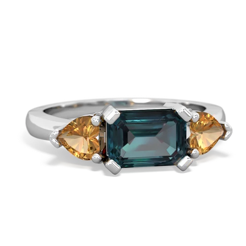 alexandrite-citrine timeless ring