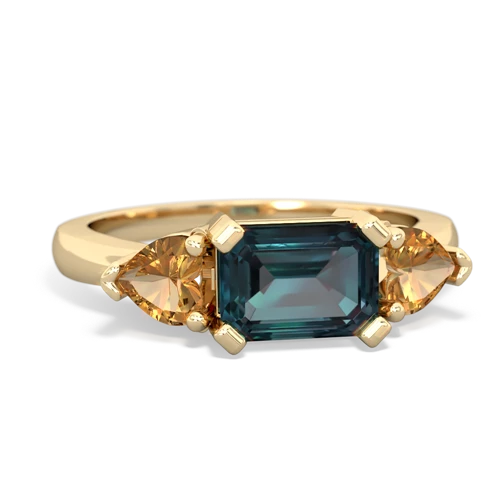 alexandrite-citrine timeless ring