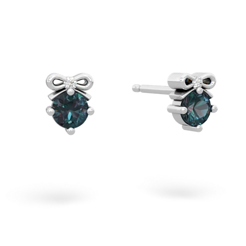 alexandrite bows earrings