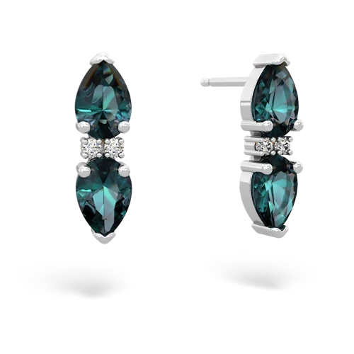 alexandrite bowtie earrings