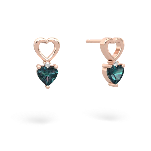 alexandrite love earrings