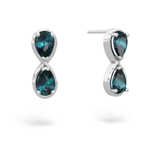 alexandrite infinity earrings
