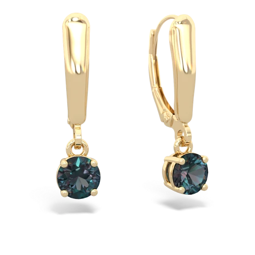 alexandrite lever-back earrings