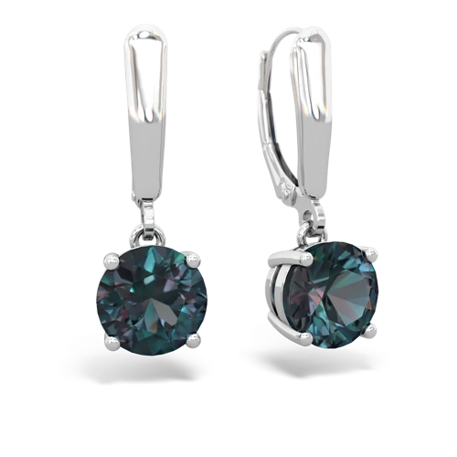 alexandrite lever-back earrings