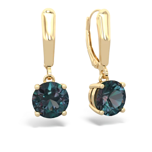 alexandrite lever-back earrings