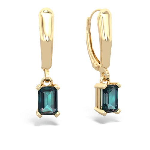 alexandrite lever-back earrings