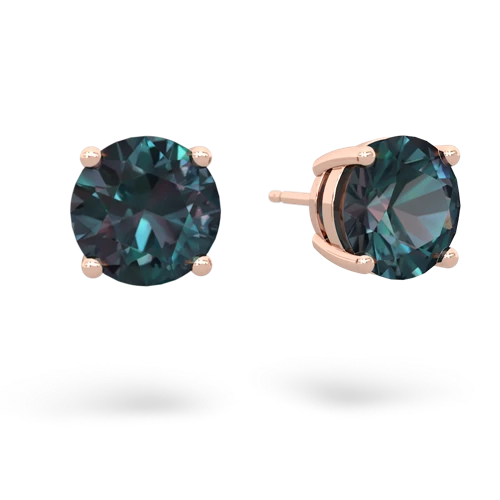 alexandrite round-stud earrings