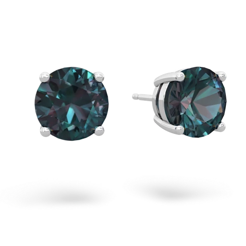 alexandrite round-stud earrings