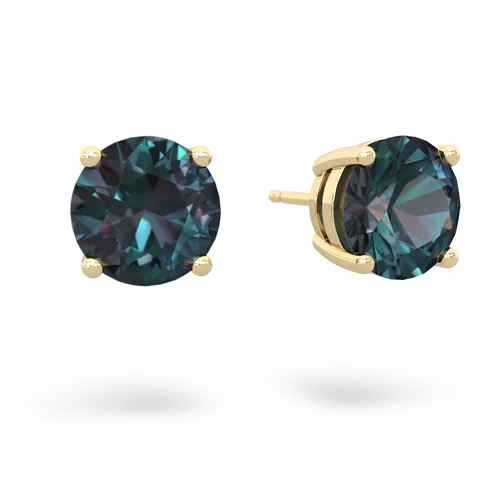 alexandrite round-stud earrings