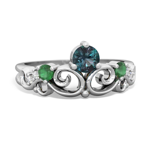 alexandrite-emerald crown keepsake ring