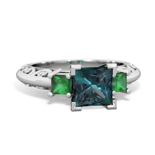 alexandrite-emerald engagement ring