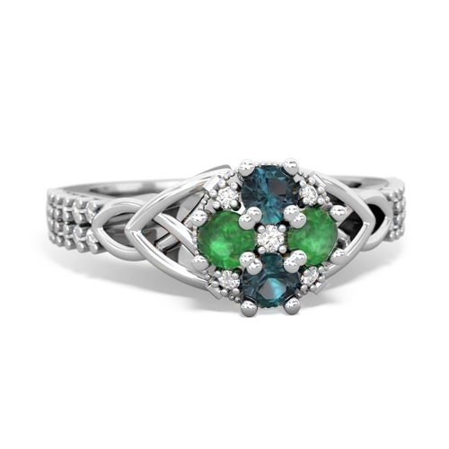 alexandrite-emerald engagement ring