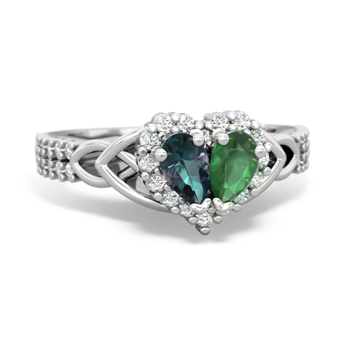 alexandrite-emerald keepsake engagement ring