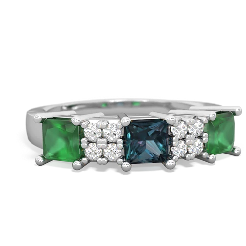 alexandrite-emerald timeless ring