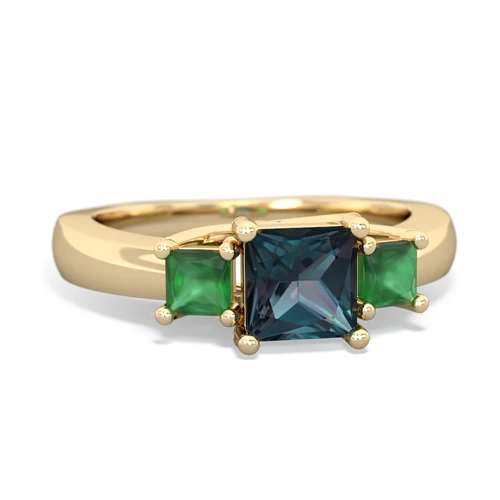 alexandrite-emerald timeless ring