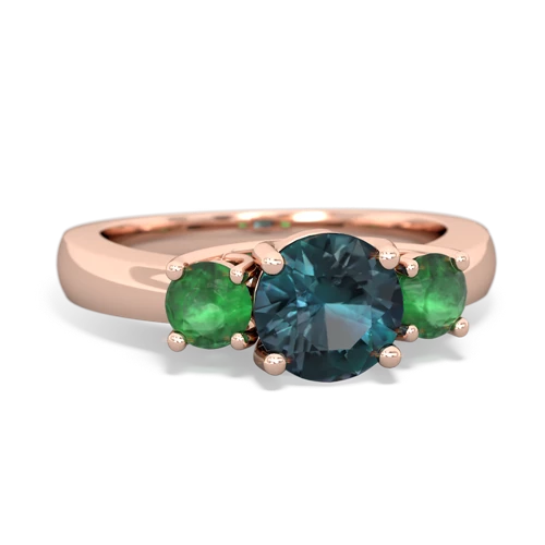 alexandrite-emerald timeless ring