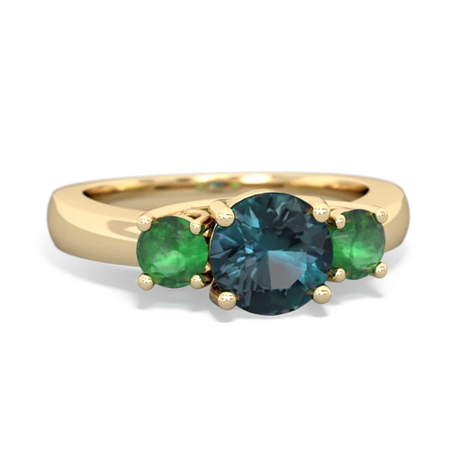 alexandrite-emerald timeless ring