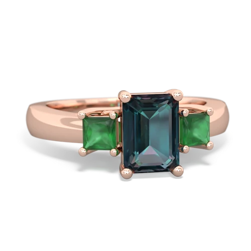 alexandrite-emerald timeless ring