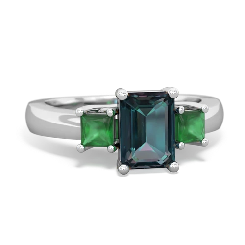 alexandrite-emerald timeless ring