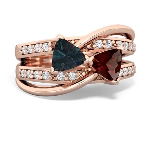 alexandrite-garnet couture ring