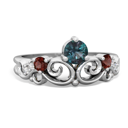 alexandrite-garnet crown keepsake ring