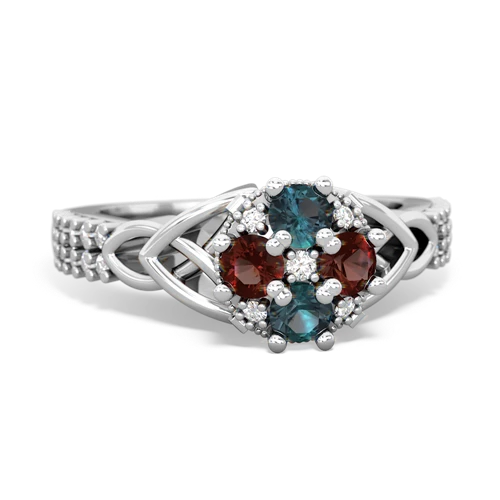 alexandrite-garnet engagement ring