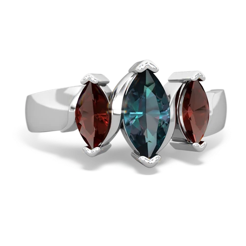 alexandrite-garnet keepsake ring