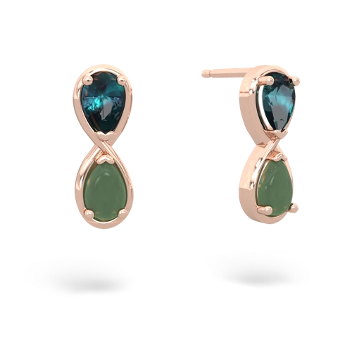 alexandrite-jade infinity earrings