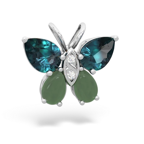 alexandrite-jade butterfly pendant