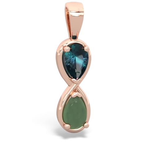 alexandrite-jade infinity pendant