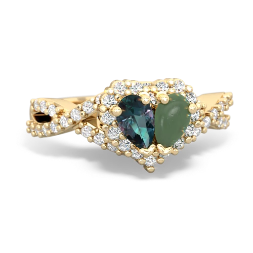 alexandrite-jade engagement ring