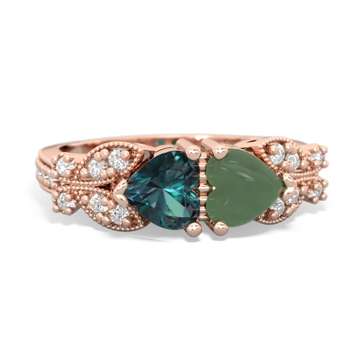 alexandrite-jade keepsake butterfly ring