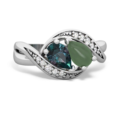 alexandrite-jade keepsake curls ring