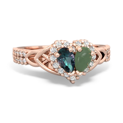 alexandrite-jade keepsake engagement ring