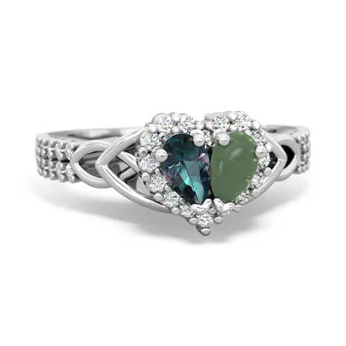 alexandrite-jade keepsake engagement ring