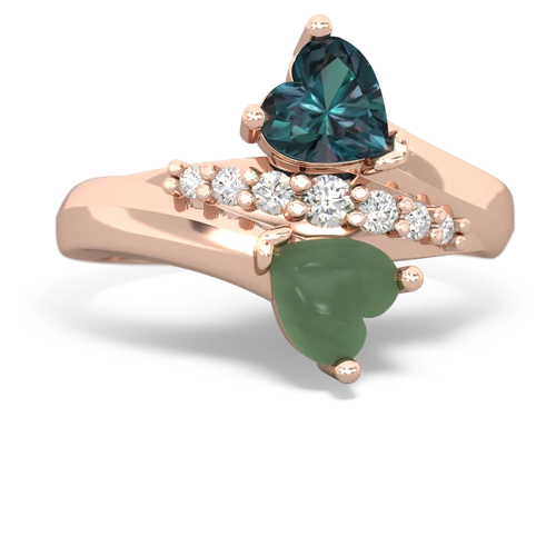 alexandrite-jade modern ring