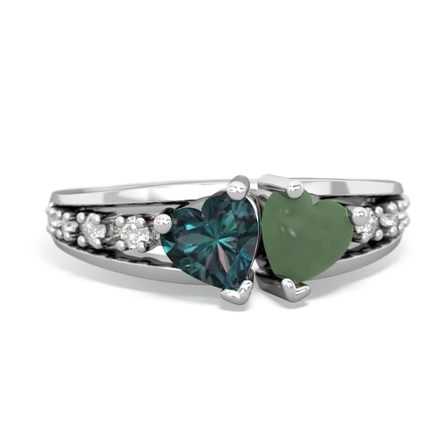 alexandrite-jade modern ring