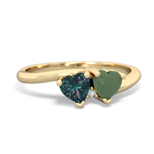 alexandrite-jade sweethearts promise ring