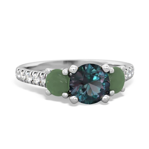alexandrite-jade trellis pave ring