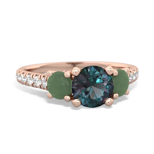 alexandrite-jade trellis pave ring