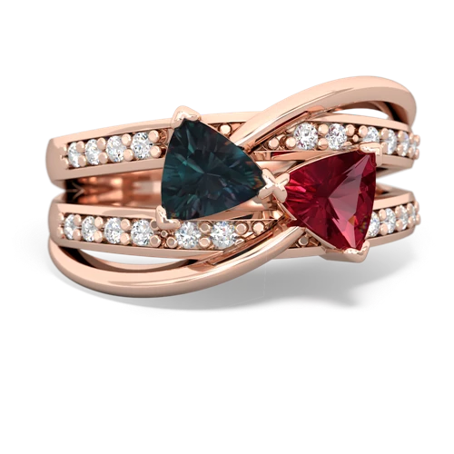 alexandrite-lab ruby couture ring