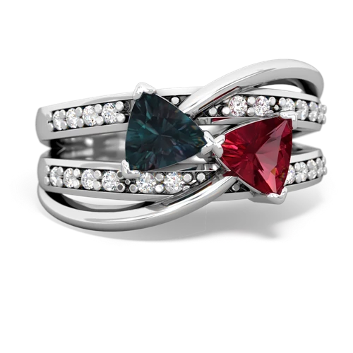 alexandrite-lab ruby couture ring