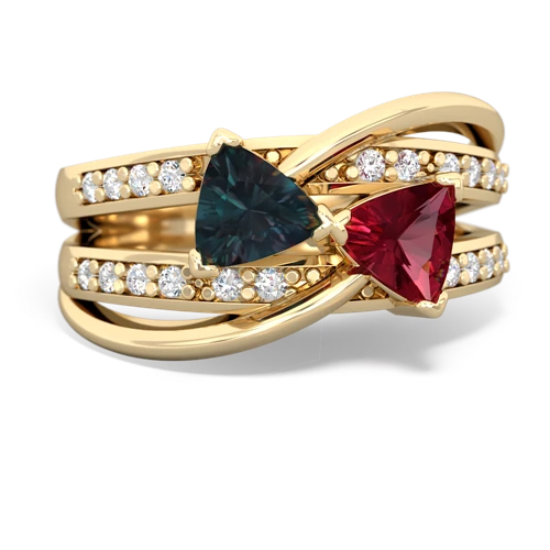 alexandrite-lab ruby couture ring