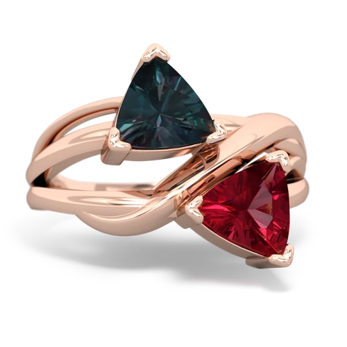 alexandrite-lab ruby filligree ring