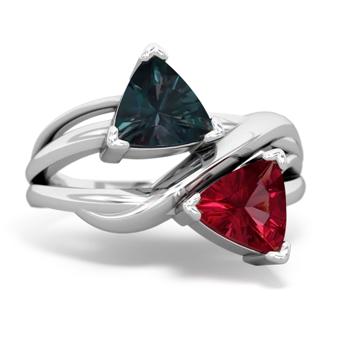 alexandrite-lab ruby filligree ring